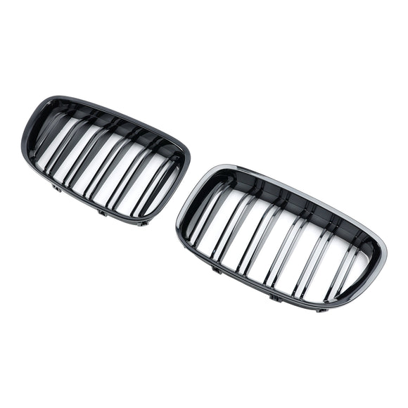 2009-2017 BMW Serie 5 GT F07 535i GT/550i GT/528i GT/540i GT Parrilla frontal tipo riñón Parrilla negra brillante