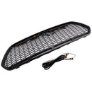Ford Transit MK8 2015 2016 2017 2018 2019 Mat Zwart Honingraat Stijl Grill Voorbumper Luchtinlaat Radiator Grille W/LED Licht-14