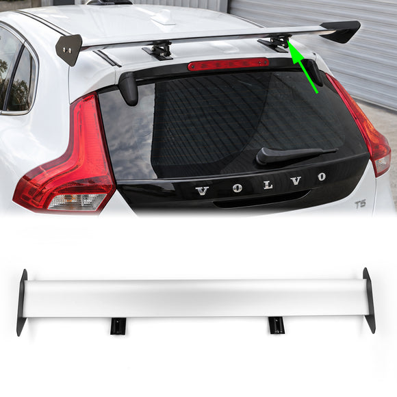 Universal Hatch Alumínio Ajustável GT Asa Traseira Spoiler De Corrida Prata
