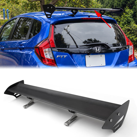 Aileron de course universel réglable en aluminium GT, aileron de coffre arrière noir 15 #