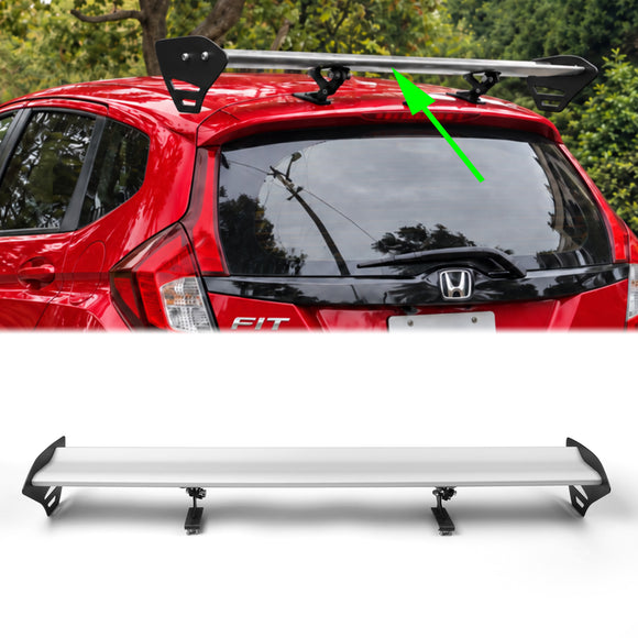 Universal-Luke, verstellbar, Aluminium, GT-Heckspoiler, Rennspoiler, Silber, 15#