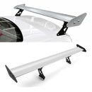 135 cm trappe universelle réglable en aluminium GT coffre arrière aileron de course aile argent-1