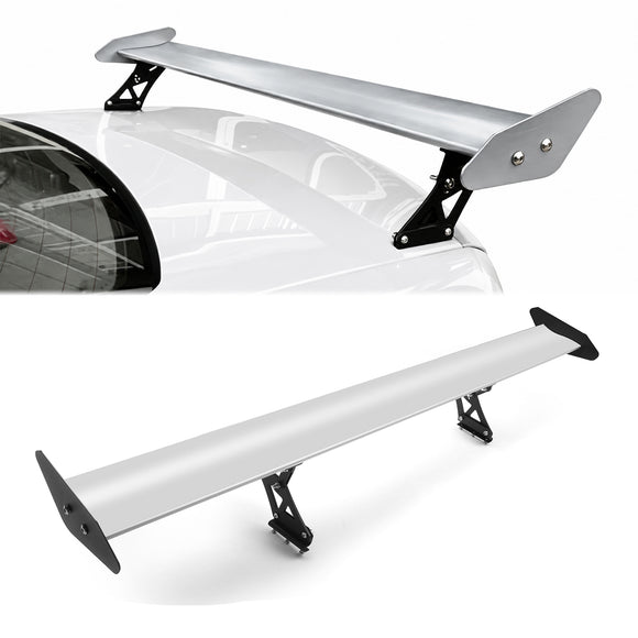135 cm trappe universelle réglable en aluminium GT coffre arrière aileron de course aile argent