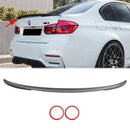 2012-2019 BMW 3 Series F30 F35 F80 P Style Rear Trunk Spoiler Wing Gloss Black-1