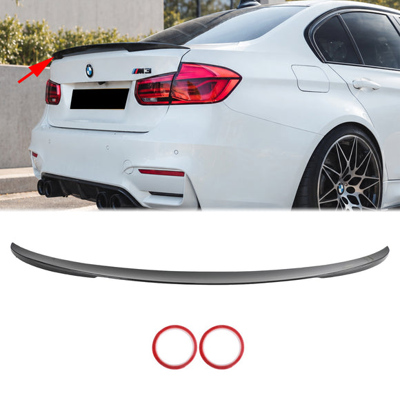 2012-2019 BMW 3 Series F30 F35 F80 P Style Rear Trunk Spoiler Wing Gloss Black