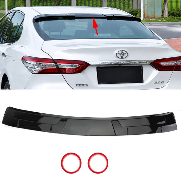 Toyota Camry LE SE XSE XLE 2018-2024 Aileron de toit de lunette arrière noir brillant