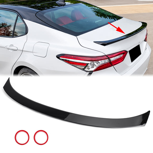 2018-2024 Toyota Camry LE SE XSE XLE Glossy Black Rear Spoiler Wings