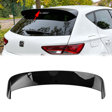 2012–2020 Seat Leon MK3 5F 5-Türer, glänzend schwarz, Heckspoiler, Dachspoiler