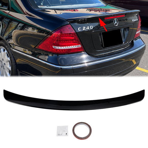 Aileron arrière noir brillant pour Mercedes-Benz Classe C W203 Berline 01-07