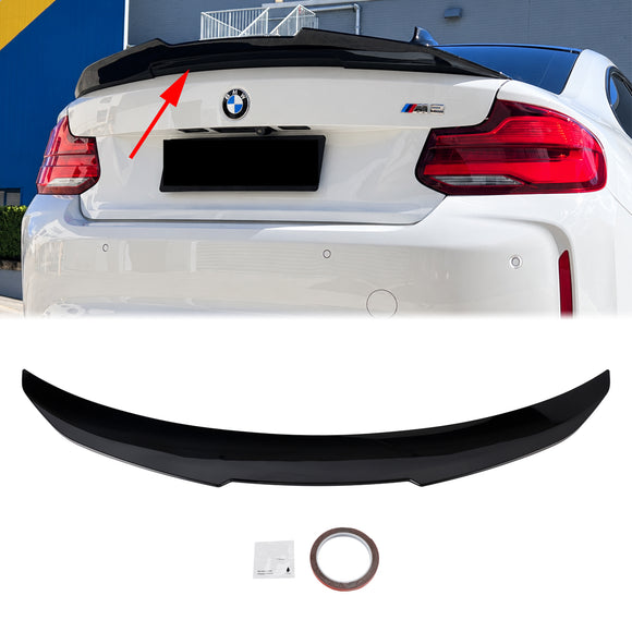 Glänzend schwarzer Heckspoiler für BMW 2er F22 F87 14–21 Coupe im PSM-Stil