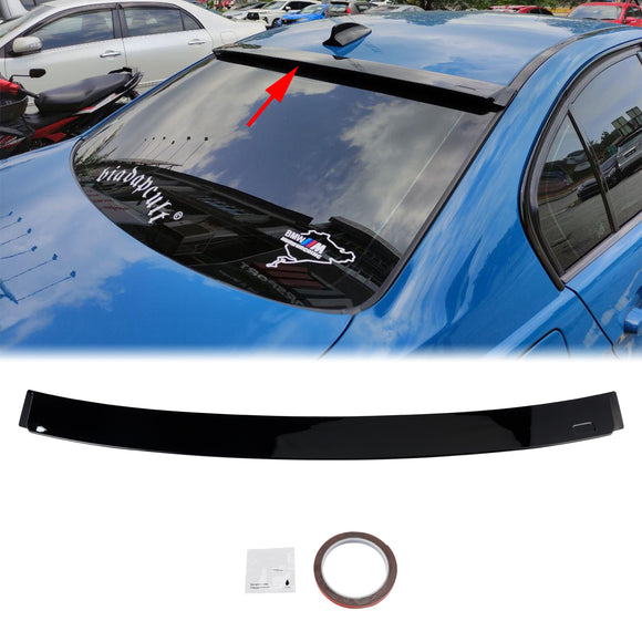 2004–2013 BMW 3er E90, glänzend schwarz, hinterer Dachspoiler, Fensterflügel
