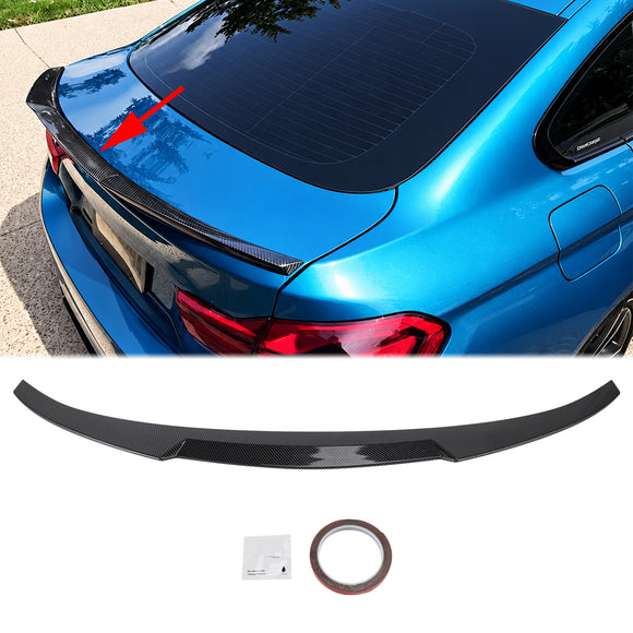 Alerón trasero para maletero BMW Serie 4 F36 4DR Coupe 2014-2020 con apariencia de fibra de carbono, estilo M4