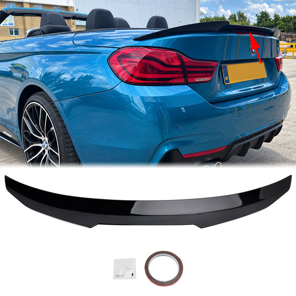 2013–2020 BMW 4er Cabriolet F33 F83, glänzend schwarzer Heckspoiler im PMS-Stil
