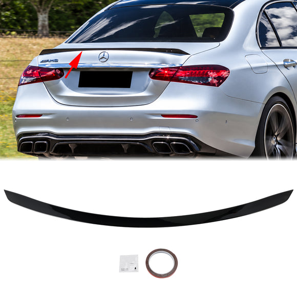 Mercedes-Benz E-Klasse (2016–2020) W213 Heckspoiler in glänzendem Schwarz für Limousine im AMG-Stil (E63S)