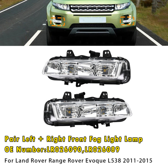 Range Rover Evoque L538 2011-2015 Coppia fendinebbia anteriore sinistro + destro LR026090 LR026089