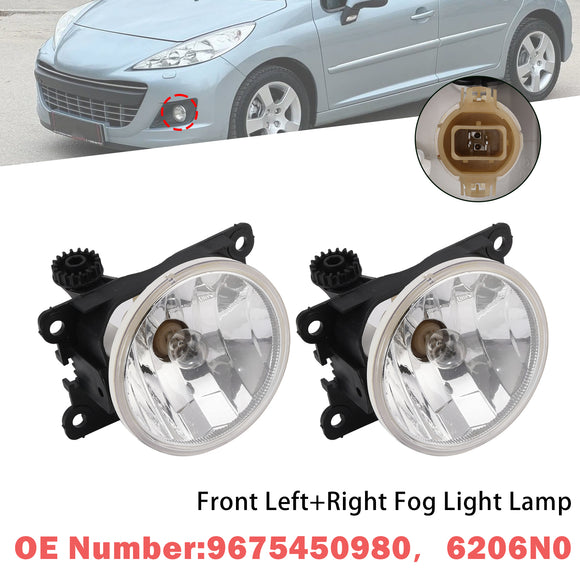 2008-2023 Peugeot Partner Boxer Expert 2x Front Fog Light Lamp 9675450980 6206N0