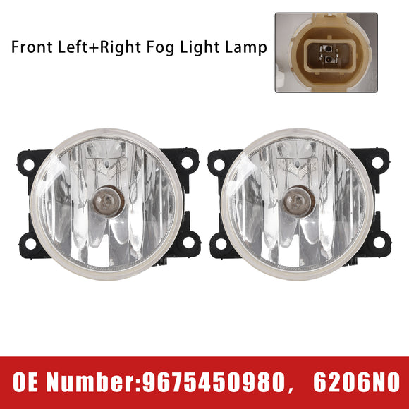 2008-2023 Peugeot Partner Boxer Expert 2x Front Fog Light Lamp 9675450980 6206N0