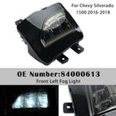 2016-2018 Chevy Silverado 1500 luz antiniebla delantera 84000613 84000614-13