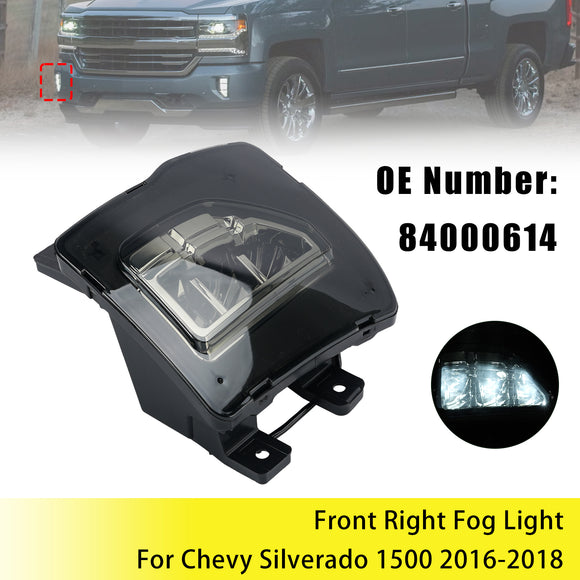 2016-2018 Chevy Silverado 1500 luz antiniebla delantera 84000613 84000614