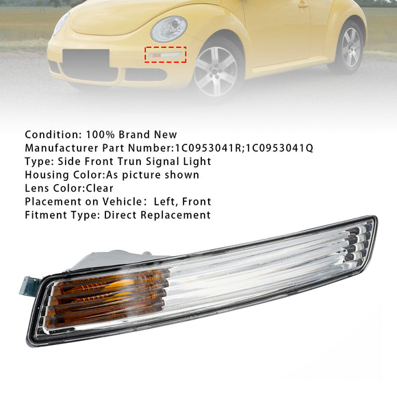 2006–2010 Volkswagen Beetle Paar Frontstoßstangen-Blinkerleuchte ohne Glühbirnen 1C0953041R 1C0953041Q