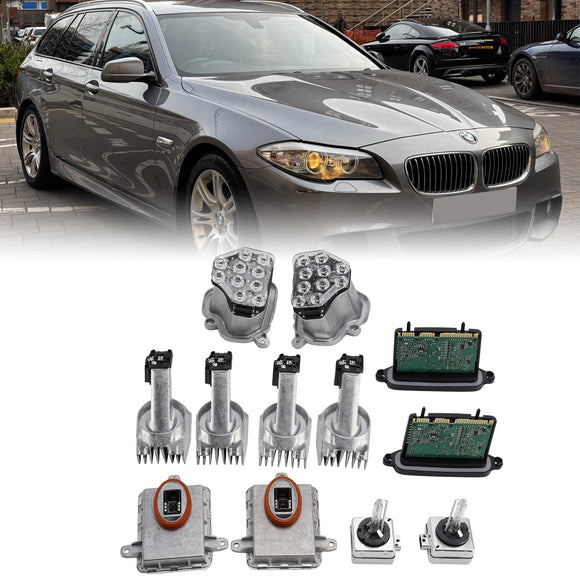 2011-2013 BMW 5 Serie F10 F11 F07 12 STUKS Links + Rechts Power Module LED Koplamp AHL 63-11-7-271-903 63-21-7-217-509