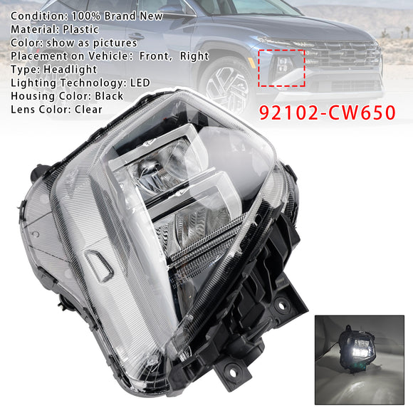 2025-2026 Hyundai Tucson 2PCS Left + Right Headlight Assembly 92102-CW650 92101-CW650