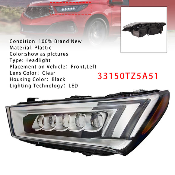 2017-2020 Acura MDX Links + Rechts LED-koplamp 33100TZ5A51 33150TZ5A51