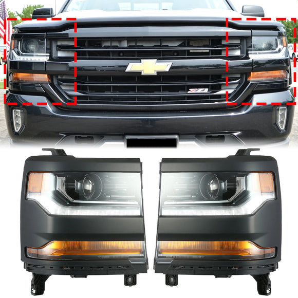 2016-2019 Chevy Silverado 1500 Links + Rechts HID Xenon Projector Koplamp 84388631 84181565