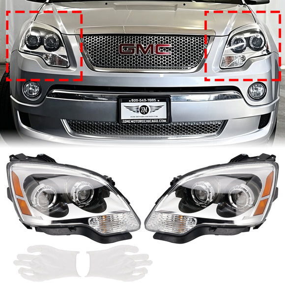 2007-2012 GMC Acadia lewy + prawy reflektor HID 22938888 22938889