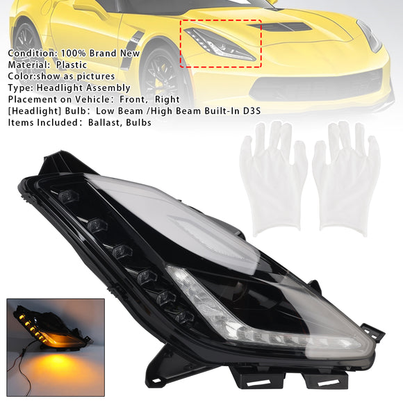 2014-2019 Chevy Corvette C7 HID Xenon-koplampmontage met ballast 8-pins 84750166 84122616