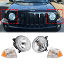 2007-2010 Jeep Patriot 4 szt. Lewe + prawe reflektory + zestaw lamp narożnych 5303842AE 5303843AE-1