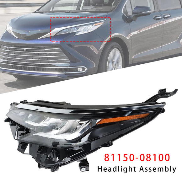 2021-2022 Toyota Sienna LE XLE Conjunto de farol LED esquerdo + direito LED 81110-08100 81150-08100