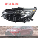 2021-2022 Toyota Sienna LE XLE Conjunto de farol LED esquerdo + direito LED 81110-08100 81150-08100-53