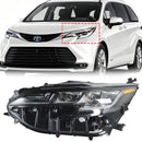 2021-2022 Toyota Sienna LE XLE deixou o conjunto do farol LED LED 81150-08100-1