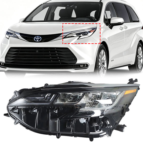 2021-2022 Toyota Sienna LE XLE deixou o conjunto do farol LED LED 81150-08100