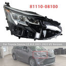 2021-2022 Toyota Sienna LE XLE Conjunto de farol LED esquerdo + direito LED 81110-08100 81150-08100-73