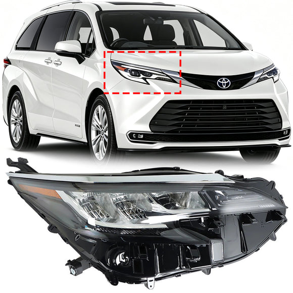 Toyota Sienna LE XLE LED direito 2021-2022 conjunto de farol LED 81110-08100