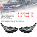 2021-2022 Toyota Sienna LE XLE Conjunto de farol LED esquerdo + direito LED 81110-08100 81150-08100-30