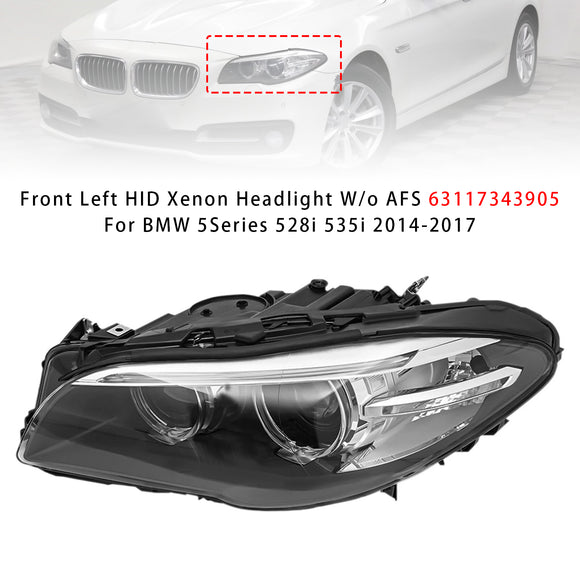 2014-2017 BMW Série 5 F10/F18 sem AFS dianteiro esquerdo + direito farol de xenônio HID sem AFS 63117343905 63117343906