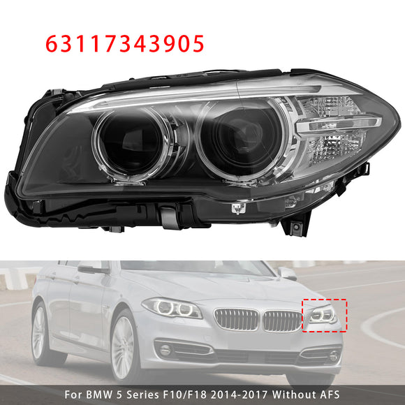 2014-2017 BMW Série 5 F10/F18 sem AFS dianteiro esquerdo + direito farol de xenônio HID sem AFS 63117343905 63117343906