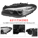 2014-2017 BMW Série 5 F10/F18 sem AFS dianteiro esquerdo + direito farol de xenônio HID sem AFS 63117343905 63117343906-37