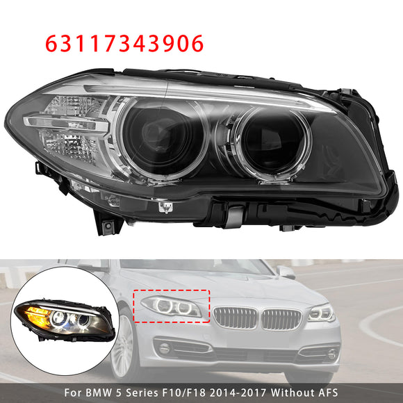 2014-2017 BMW Série 5 F10/F18 sem AFS dianteiro esquerdo + direito farol de xenônio HID sem AFS 63117343905 63117343906