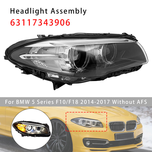 2014-2017 BMW Série 5 F10/F18 sem AFS dianteiro esquerdo + direito farol de xenônio HID sem AFS 63117343905 63117343906