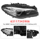 2014-2017 BMW Série 5 F10/F18 sem AFS dianteiro esquerdo + direito farol de xenônio HID sem AFS 63117343905 63117343906-55