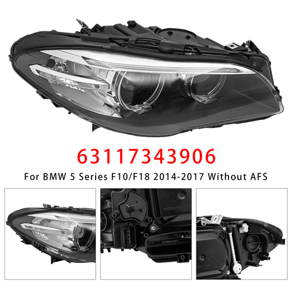 2014-2017 BMW Série 5 F10/F18 sem AFS dianteiro esquerdo + direito farol de xenônio HID sem AFS 63117343905 63117343906