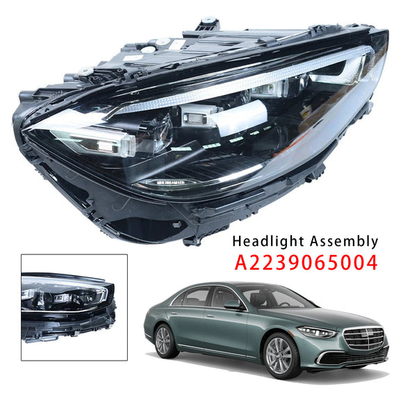 2021-2023 Mercedes-Benz S-Class S580 Vasen+oikea LED-ajovalokokoonpano A2239062905 A2239065004