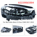 2021-2023 Mercedes-Benz S-Class S580 Vasen+oikea LED-ajovalokokoonpano A2239062905 A2239065004-64
