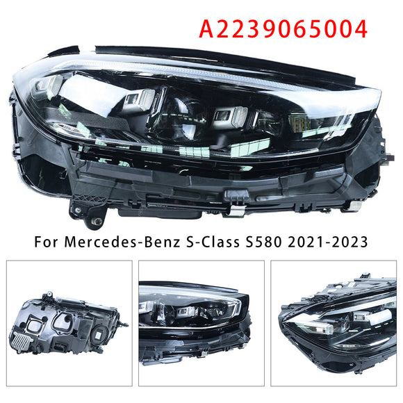2021-2023 Mercedes-Benz S-Class S580 Vasen+oikea LED-ajovalokokoonpano A2239062905 A2239065004