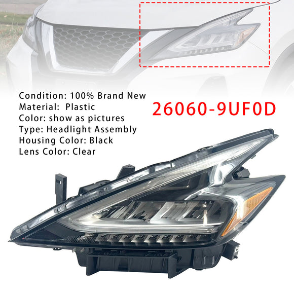 2019-2021 Nissan Murano Esquerda + Direita LED Farol Principal 26060-9UF0D 26010-9UF0D