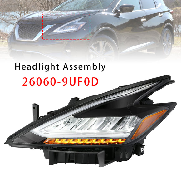 2019-2021 Nissan Murano Esquerda + Direita LED Farol Principal 26060-9UF0D 26010-9UF0D
